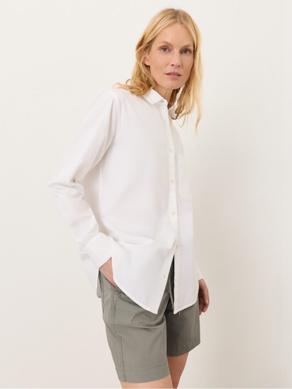 NWT/NIB • Pact Organic All Day Poplin Classic Shirt in White • Women’s XL